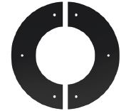 Roccheggiani Black Rosette 90 Degree 5"