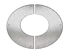 Roccheggiani Black Rosette 90 Degree 6"