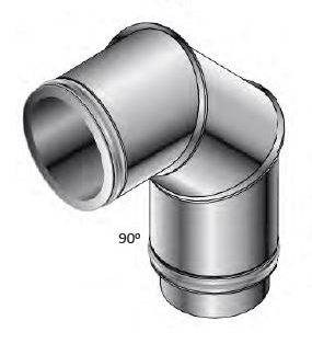 Roccheggiani Stainless Steel 90 Degree Bend 5"