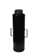 Roccheggiani Black Straight Pipe 450mm x 5 with Handles