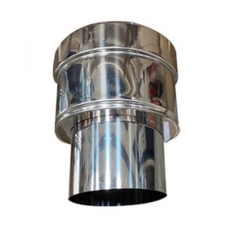 Roccheggiani Stainless Steel Twin Wall to Flex Adaptor 5"