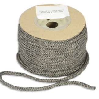 8mm x 25 Metre Roll of Hard Rope Seal Black